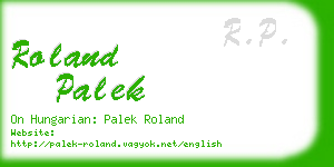 roland palek business card